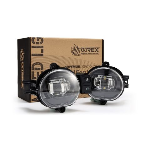 AlphaRex Double-Tap Dual Color LED Projector Fog Lights for DR & HB Dodge Ram 1500 / 2500 / 3500 and Durango [AFL-DR02-LED-AW-B-BT/AFL-DR02-LED-AW-B]
