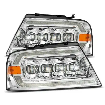 AlphaRex NOVA-Series LED Projector Chrome Headlights for P221 Ford F150 / Lincoln Mark LT [AHL-FF04-N-C]