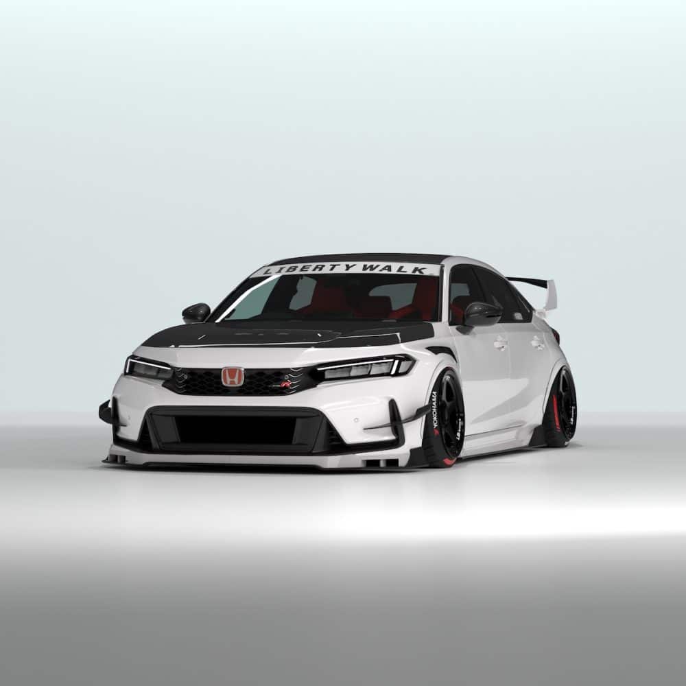 Liberty Walk LB-Nation for FL5 Honda Civic Type R - Front Side View