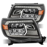 AlphaRex LUXX-Series LED Crystal Black Headlights for N200 Toyota Tacoma [AHL-TT05-L-SA-B-DRL/AHL-TT05-L-SA-B]