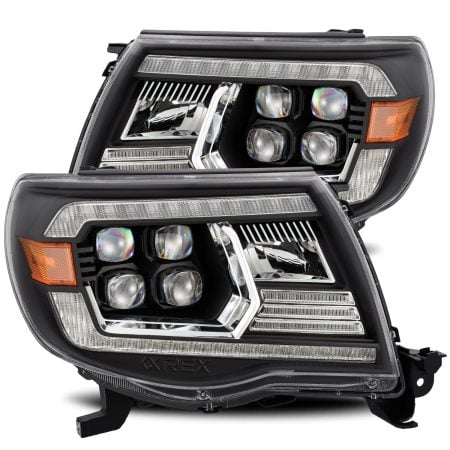 AlphaRex NOVA-Series LED Projector Black Headlights for N200 Toyota Tacoma [AHL-TT05-N-B-DRL/AHL-TT05-N-B]