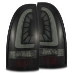 AlphaRex PRO-Series LED Jet Black Tail Lights for N200 Toyota Tacoma [ATL-TT05-W-LBS]