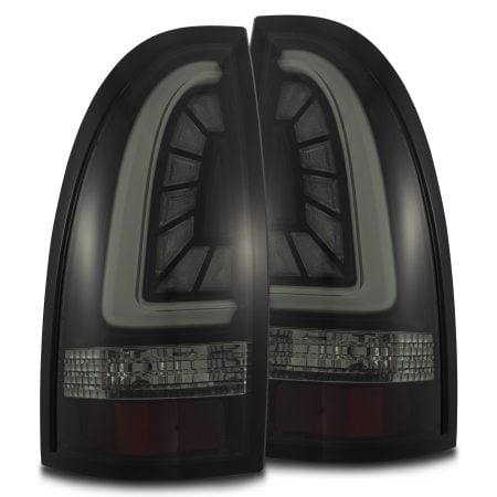 AlphaRex PRO-Series LED Jet Black Tail Lights for N200 Toyota Tacoma [ATL-TT05-W-LBS]