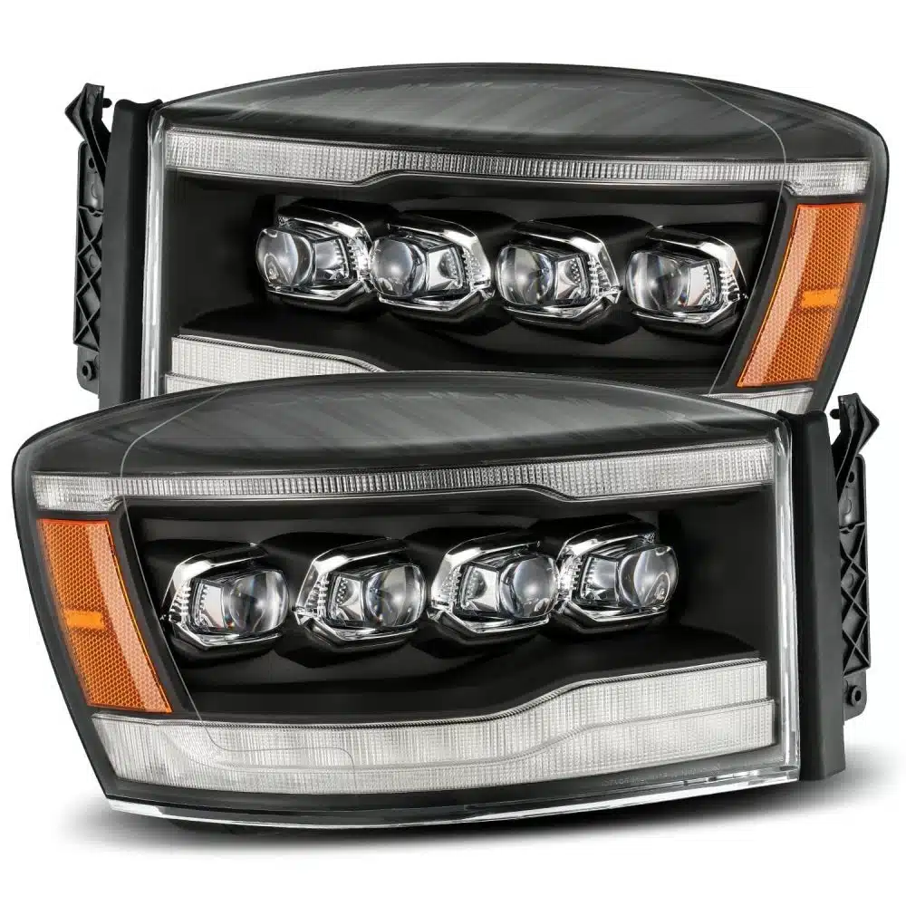 AlphaRex NOVA-Series LED Projector Black Headlights for DS / DE Dodge Ram [AHL-DR06-N-B]