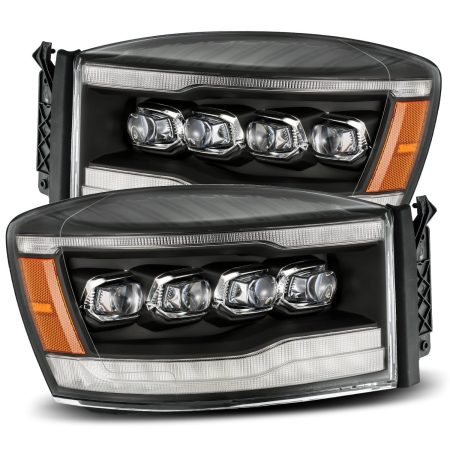 AlphaRex NOVA-Series LED Projector Black Headlights for DS / DE Dodge Ram [AHL-DR06-N-B]