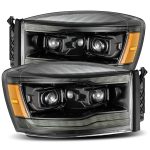 AlphaRex PRO-Series Halogen Projector Alpha-Black Headlights for DS / DE Dodge Ram [AHL-DR06-P-S-LB]