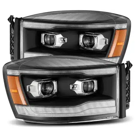 AlphaRex PRO-Series Halogen Projector Black Headlights for DS / DE Dodge Ram [AHL-DR06-P-S-B]