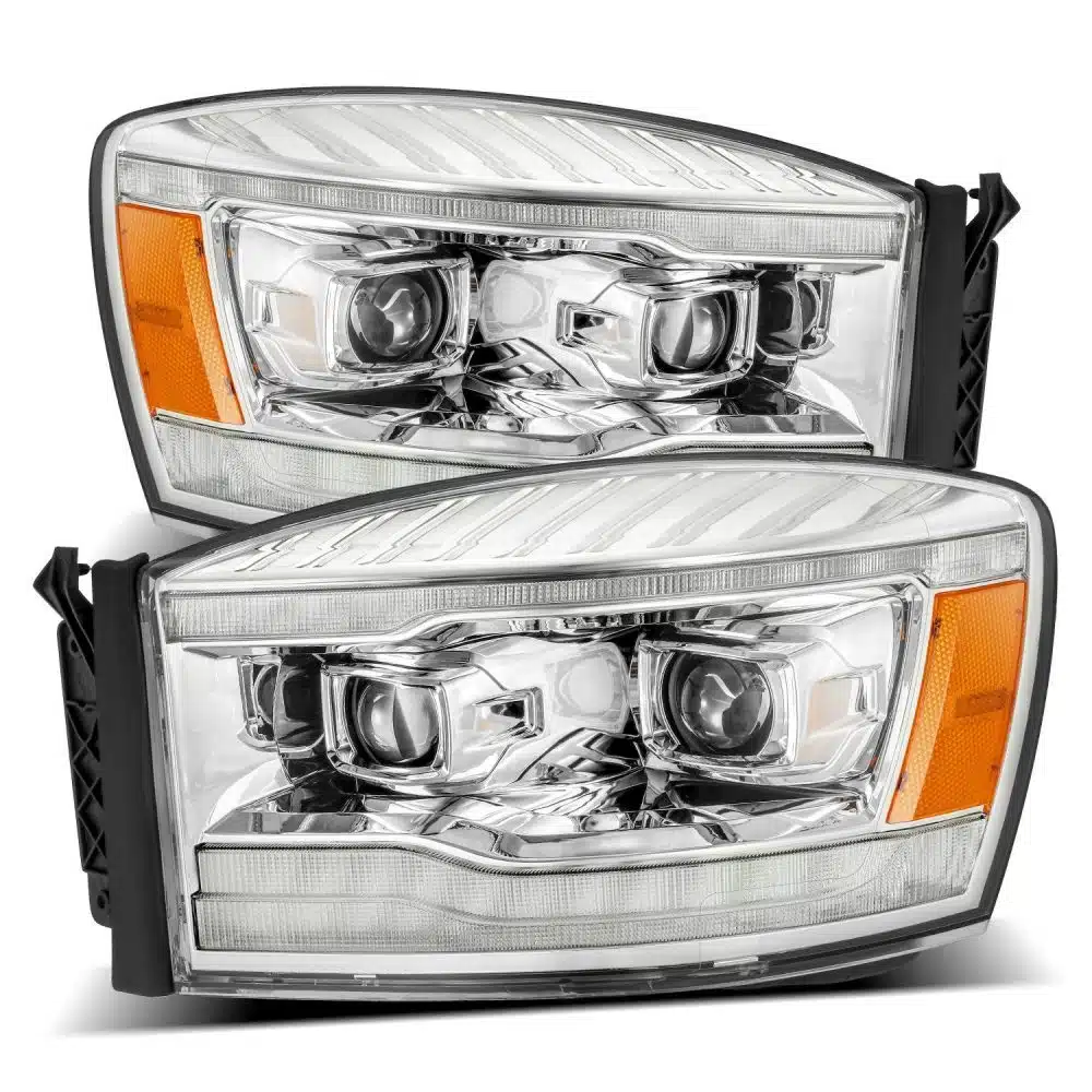 AlphaRex PRO-Series Halogen Projector Chrome Headlights for DS / DE Dodge Ram [AHL-DR06-P-S-C]