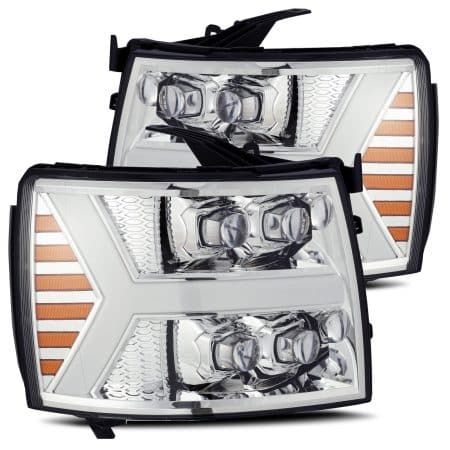AlphaRex NOVA-Series LED Projector Chrome Headlights for GMT900 Chevrolet Silverado [AXHL-CL07-PPTS-LED-C-A]