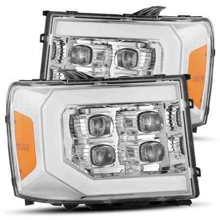 AlphaRex NOVA-Series LED Projector Chrome Headlights for GMT900 GMC Sierra [AXHL-GS07-PPTS-LED-C-A]