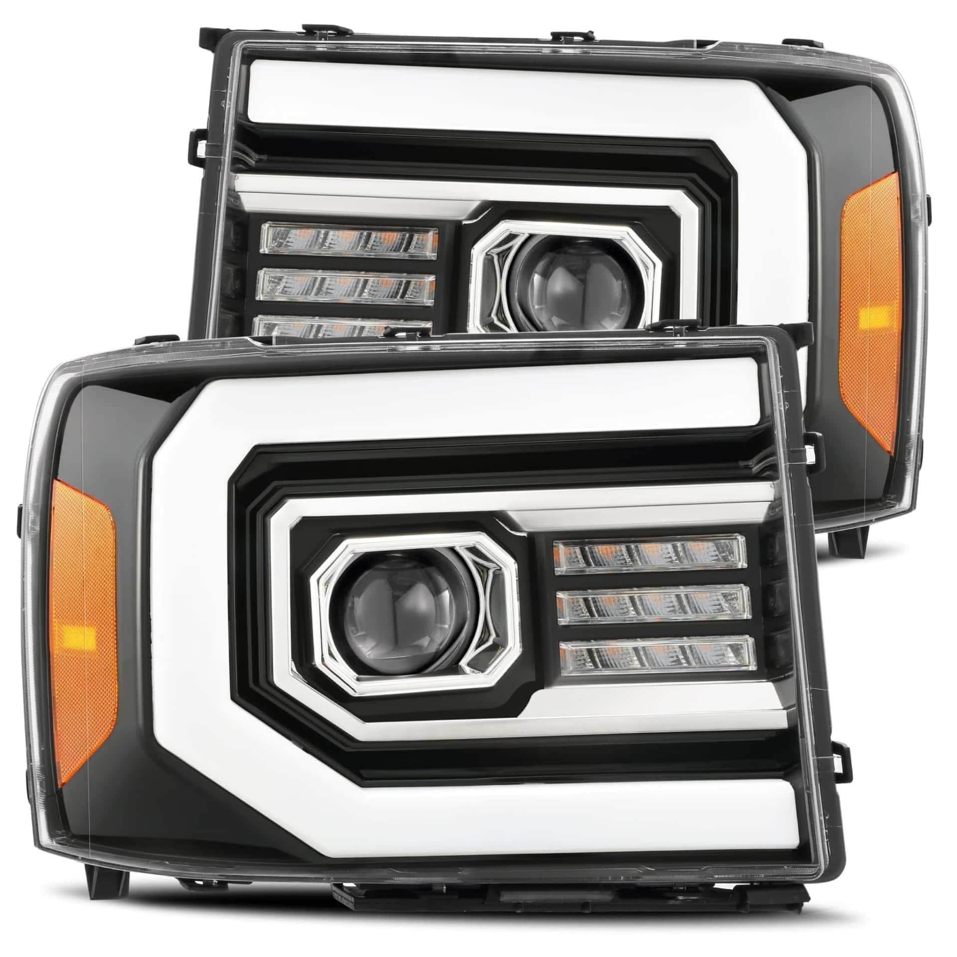 AlphaRex PRO-Series Halogen Projector Jet Black Headlights for GMT900 ...