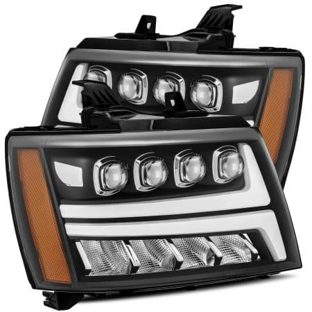 AlphaRex NOVA-Series LED Projector Black Headlights for GMT900 Chevrolet Avalanche / Suburban / Tahoe [AXHL-CT07-PPTS-LED-B-A]