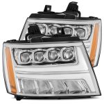 AlphaRex NOVA-Series LED Projector Chrome Headlights for GMT900 Chevrolet Avalanche / Suburban / Tahoe [AXHL-CT07-PPTS-LED-C-A]