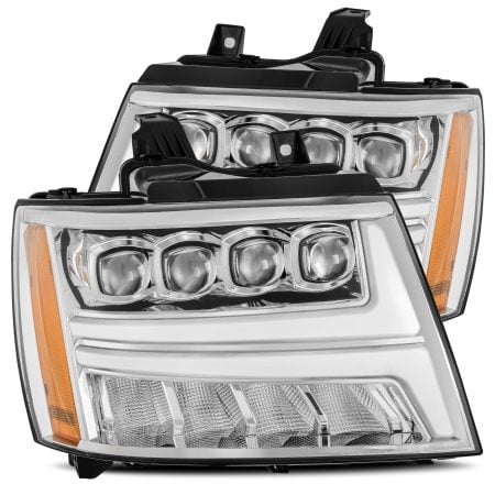 AlphaRex NOVA-Series LED Projector Chrome Headlights for GMT900 Chevrolet Avalanche / Suburban / Tahoe [AXHL-CT07-PPTS-LED-C-A]