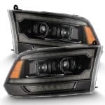 AlphaRex MK II LUXX-Series LED Projector Alpha-Black Headlights for (5th Gen 2500 Style) for DX Dodge Ram [AHL-DR09-G5-PL-SA-FLB-CVT/AHL-DR09-G5-PL-SA-FLB]