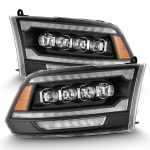 AlphaRex MK II NOVA-Series LED Projector Black Headlights for (5th Gen 2500 Style) for DX Dodge Ram [AHL-DR09-G5-N-B-CVT/AHL-DR09-G5-N-B]