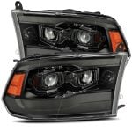 AlphaRex PRO-Series Halogen Projector Alpha-Black Headlights for DS, DJ, D2 Dodge Ram [AHL-DR09-P-G3-SA-FLB-CVT/AHL-DR09-P-G3-SA-FLB]
