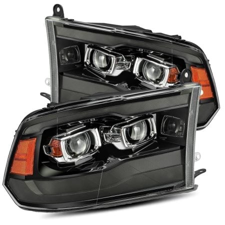 AlphaRex PRO-Series Halogen Projector Jet Black Headlights for DS, DJ, D1 & D2 Dodge Ram [AXHL-DR09-PPTS-LBS-A-G3-CVT/AXHL-DR09-PPTS-LBS-A-G3]