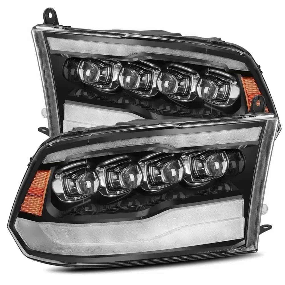 AlphaRex NOVA-Series LED Projector Jet Black Headlights for DS, DJ & D2 Dodge Ram 1500 / 2500 / 3500 [AXHL-DR09-PPT-LED-LB-A-G2-CVT/AXHL-DR09-PPT-LED-LB-A-G2]