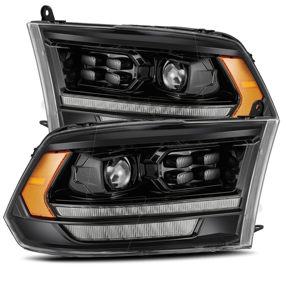 AlphaRex PRO-Series Projector Alpha-Black Headlights (5th Gen 2500 Style) for DS, DJ, D2 Dodge Ram [AHL-DR09-P-G4-SA-LB-CVT/AHL-DR09-P-G4-SA-LB]