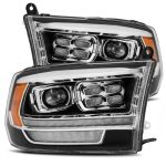 AlphaRex PRO-Series Projector Black Headlights (5th Gen 2500 Style) for DS, DJ, D2 Dodge Ram [AHL-DR09-P-G4-SA-B-CVT/AHL-DR09-P-G4-SA-B]