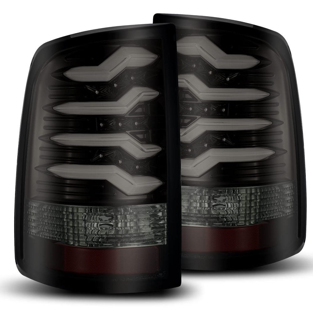 AlphaRex PRO-Series LED Jet Black Tail Lights for DS, DJ, D2 Dodge Ram [ATL-DR09-W-LBS-PLUG/ATL-DR09-W-LBS]