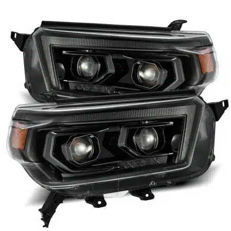 AlphaRex LUXX-Series Projector Alpha-Black Headlights for N280 Toyota 4Runner [AHL-T410-PL-SA-FLB]