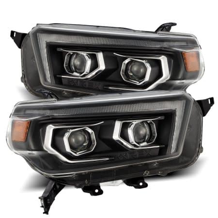 AlphaRex PRO-Series Halogen Projector Black Headlights for N280 Toyota 4Runner [AHL-T410-P-S-B]