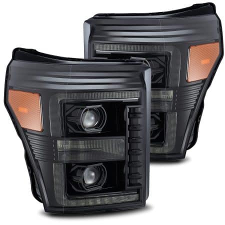 AlphaRex LUXX-Series LED Projector Alpha-Black Headlights for P558 Ford Super Duty [AHL-FD11-PL-SA-LB]