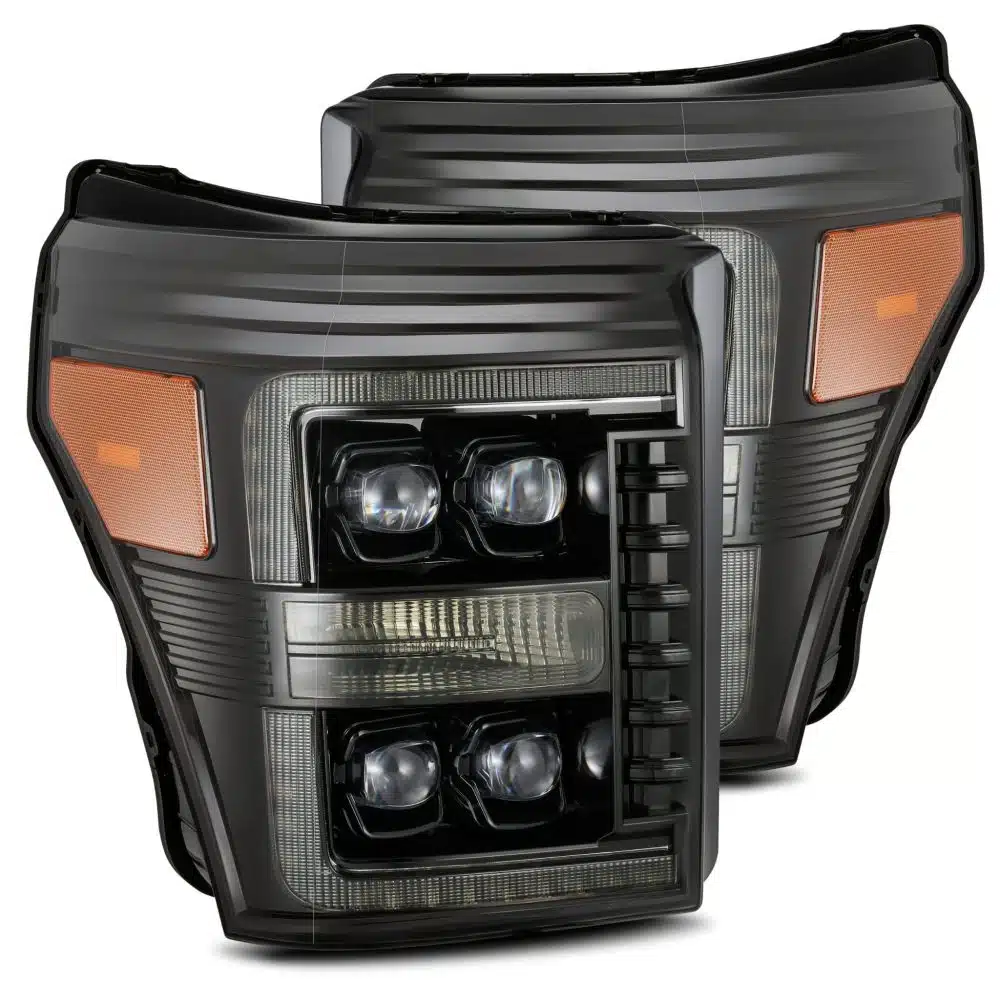 AlphaRex NOVA-Series LED Projector Alpha-Black Headlights for P473 Ford Super Duty [AHL-FD11-N-FB]