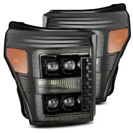 AlphaRex NOVA-Series LED Projector Alpha-Black Headlights for P473 Ford Super Duty [AHL-FD11-N-FB]