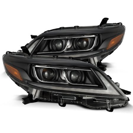 AlphaRex LUXX-Series Projector Black Headlights for XL30 Toyota Sienna [AHL-TS11-PL-SA-B-CVT/AHL-TS11-PL-SA-B]