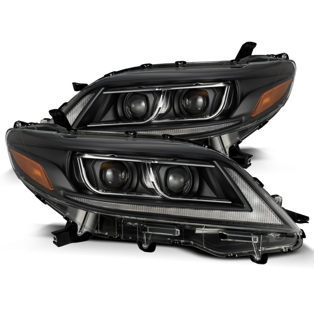 AlphaRex PRO-Series Halogen Projector Black Headlights for XL30 Toyota Sienna [AHL-TS11-P-S-B-CVT/AHL-TS11-P-S-B]