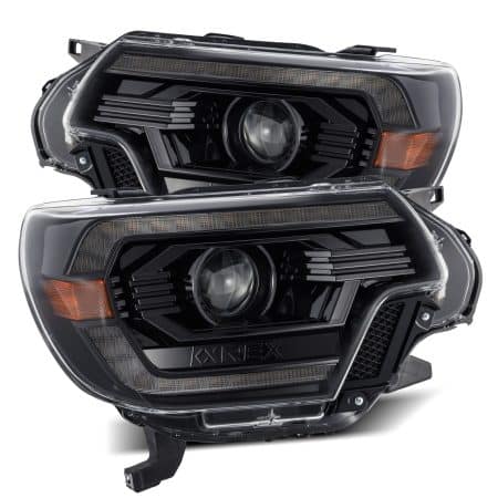 AlphaRex LUXX-Series LED Projector Alpha-Black Headlights for N200 Toyota Tacoma [AHL-TT12-PL-SA-FLB]