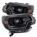 AlphaRex PRO-Series Halogen Projector Alpha-Black Headlights for N200 Toyota Tacoma [AHL-TT12-P-S-FLB]