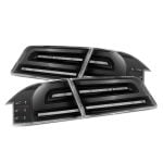 AlphaRex LUXX-Series LED Tail Lights Alpha-Black (With Black Trunk Center Piece Replacement) for MS Tesla Model S [BTL-TSS12-SA-YB-LB-21CVT/BTL-TSS12-SA-YB-LB]
