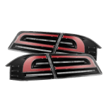 AlphaRex LUXX-Series LED Tail Lights Black-Red (With Black Trunk Center Piece Replacement) for MS Tesla Model S [BTL-TSS12-SA-YR-LB-21CVT/BTL-TSS12-SA-YR-LB]