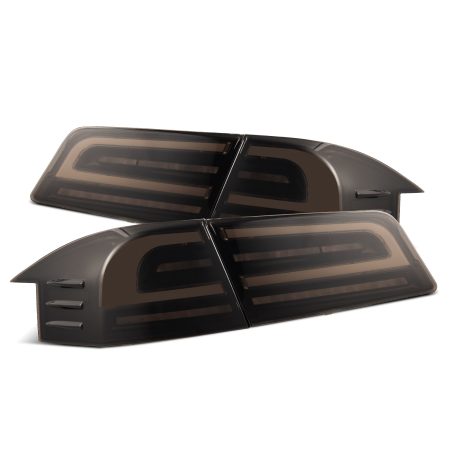 AlphaRex LUXX-Series LED Tail Lights Black Smoke (With Black Trunk Center Piece Replacement) for MS Tesla Model S [BTL-TSS12-SA-YW-LBS-21CVT/BTL-TSS12-SA-YW-LBS]