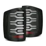 AlphaRex LUXX-Series LED Black Tail Lights for K2XX Chevrolet Silverado 1500 / 2500HD / 3500HD / and GMC Sierra 3500HD Dually
