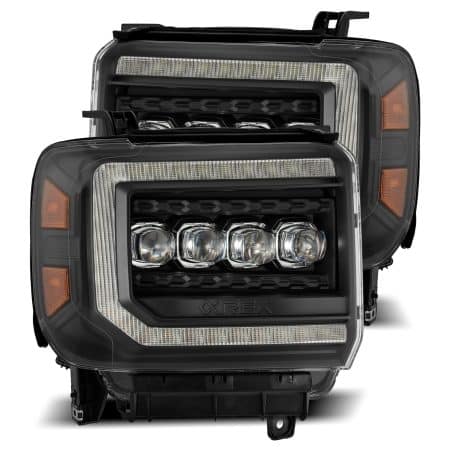 AlphaRex NOVA-Series LED Projector Black Headlights for K2XX GMC Sierra 1500HD / 2500HD / 3500HD [AHL-GS14-N-B-CVT/AHL-GS14-N-B]