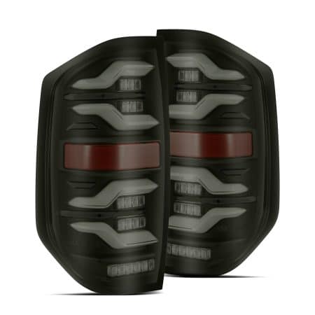 AlphaRex LUXX-Series LED Black Tail Lights for XK50 Toyota Tundra [RTL-TUN14-SA-YW-BS]