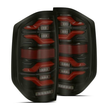 AlphaRex LUXX-Series LED Black-Red Tail Lights for XK50 Toyota Tundra [RTL-TUN14-SA-RR-LBS]