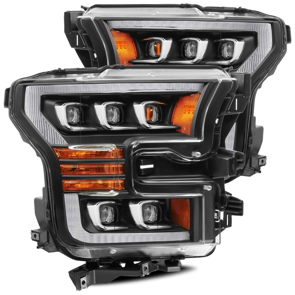 AlphaRex NOVA-Series LED Projector Black Headlights for 3rd Gen Ford F150 / F150 Raptor [AXHL-FF15-PPTS-LED-B-A-G2-RAP/AXHL-FF15-PPTS-LED-B-A-G2]