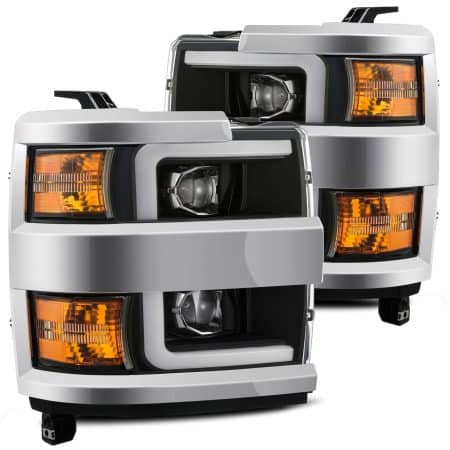 AlphaRex PRO-Series Halogen Projector Black Headlights for K2XX Chevrolet Silverado 2500HD / 3500HD [AHL-CL215-P-SA-B]