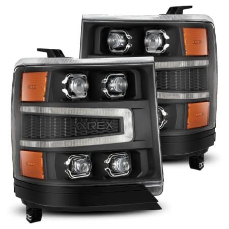 AlphaRex NOVA-Series LED Projector Black Headlights for K2XX Chevrolet Silverado 1500 [AHL-CL16-N-B-CVT/AHL-CL16-N-B-CVT]