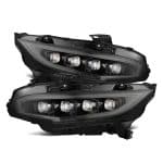 AlphaRex NOVA-Series LED Projector Alpha-Black Headlights for FC / FK Honda Civic [AHL-HC16-N-FLB-CVT/AHL-HC16-N-FLB]