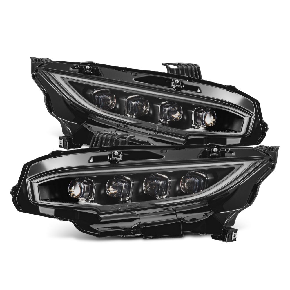 AlphaRex NOVA-Series LED Projector Black Headlights for FC / FK Honda Civic [AHL-HC16-N-B-CVT/AHL-HC16-N-B]