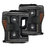 AlphaRex MKII LUXX-Series LED Projector Alpha-Black Headlights for P558 Ford Super Duty [AHL-FD18-G2-PL-SA-FLB-CVT/AHL-FD18-G2-PL-SA-FLB]