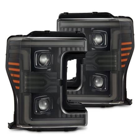 AlphaRex MKII LUXX-Series LED Projector Alpha-Black Headlights for P558 Ford Super Duty [AHL-FD18-G2-PL-SA-FLB-CVT/AHL-FD18-G2-PL-SA-FLB]