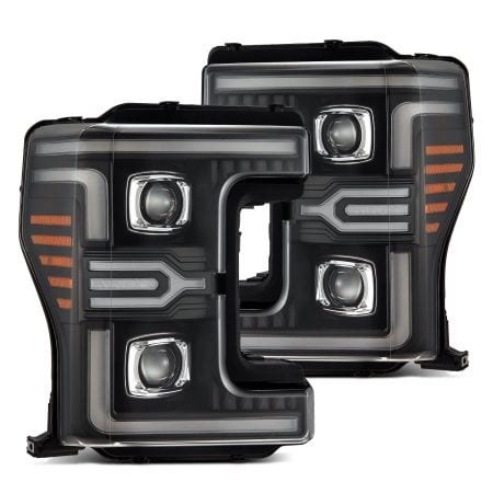 AlphaRex MKII LUXX-Series LED Projector Black Headlights for P558 Ford Super Duty [AHL-FD18-G2-PL-SA-B-CVT/AHL-FD18-G2-PL-SA-B]